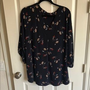 Floral Navy Women's Top